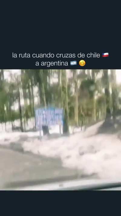 Cuando cruzas la ruta de Chile a Argentina