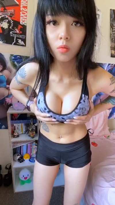 Sports bra boobies