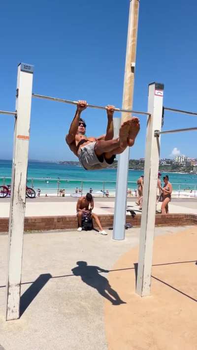 Actual 60 year old shredding on the monkey bars