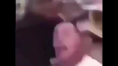 White guy puts bucket on black guy and fucking dies but with stereo love