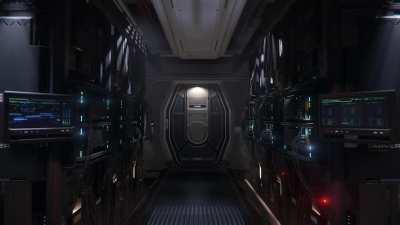 Mercury Star Runner Server Room Zoom Background Loop