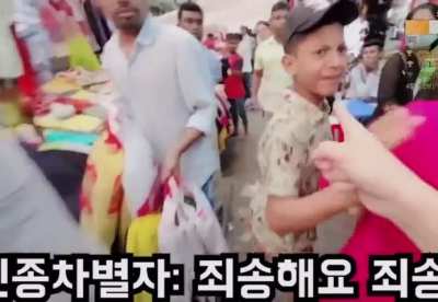 Korean streamer confronts kid saying “ching chang chong” in India