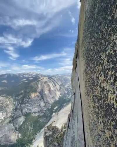 Walking the plank at 4,500 feet above Yosemite Valley