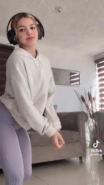 cute girl with headphones
