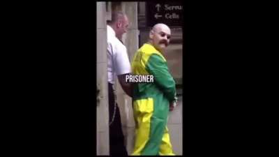 Bros gonna steal the emeralds with that stache.