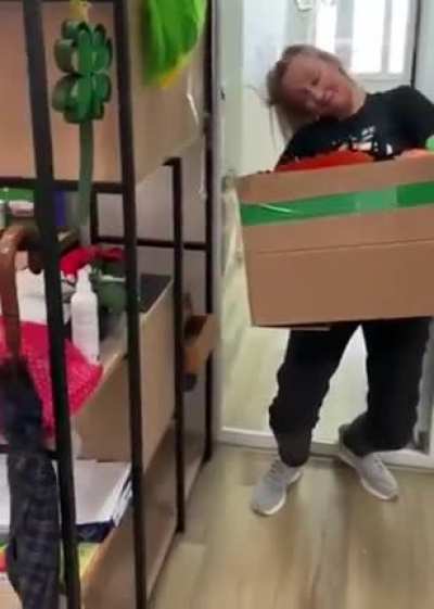 Delivering office supplies...