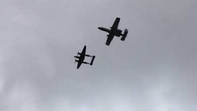 And here’s my last one. P-38 and A-10 flyover in formation. Colorado Springs airshow 2017. [Video]