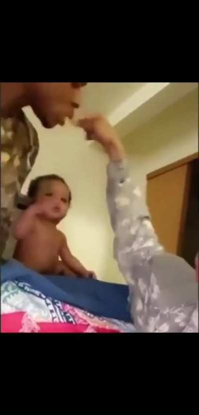 Now this baby's going to grow up with trust issues