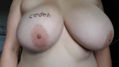 Bouncing Her Big Natural Tits
