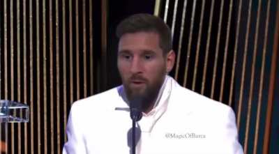 Messi’s acceptance speech after winning the World Cup