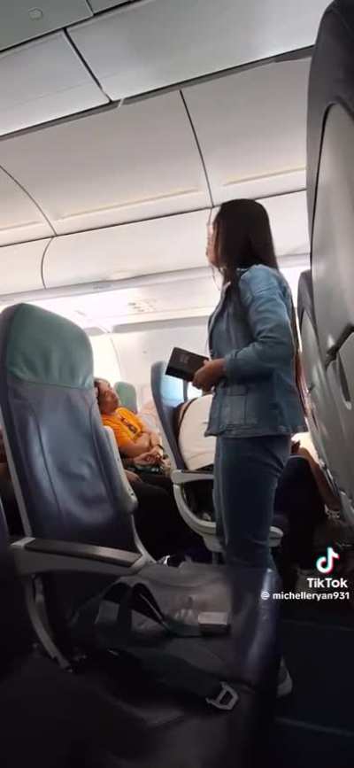 Random girl preaching on a flight