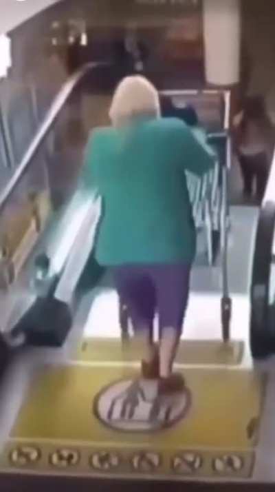 Granny turned into a bowling ball