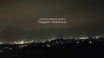 Interception of Hezbollah missiles over the Sharon region in Israel