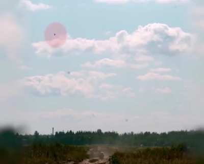 PTKM-1R top-attack anti-vehicle mine during trials