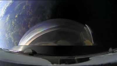 An orbital sunset, seen from the cupola of the Inspiration4 Crew Dragon today