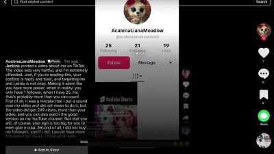 YouTu<wbr>ber/T<wbr>ikTok<wbr>er @Acal<wbr>enaLi<wbr>annaM<wbr>eadow is now public enemies with YouTu<wbr>ber/T<wbr>ikTok<wbr>er @Jeol<wbr>Jenki<wbr>nsrul<wbr>es