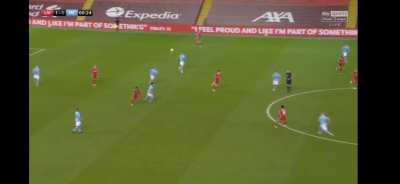 Mohammed Salah Fallon D'Floor nomination in the middle of the pitch against Man City