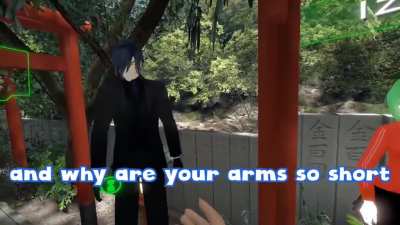 SwaggerSouls peeping on some VR people. The abrupt crawling at the end when he gets caught got me