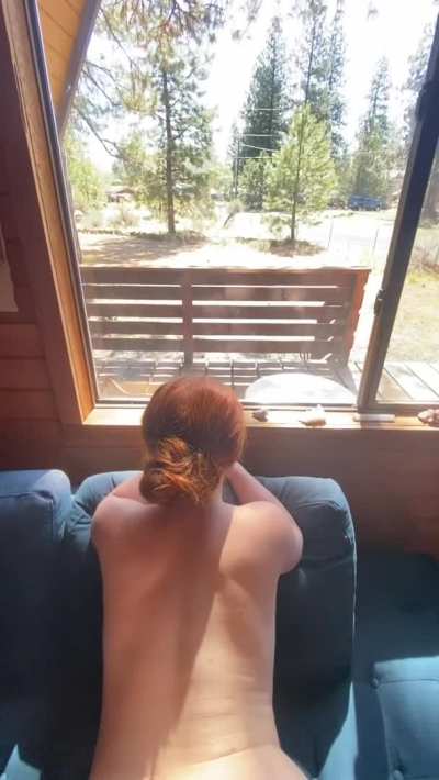 Throwback to my Airbnb that didn't have window curtains 😇