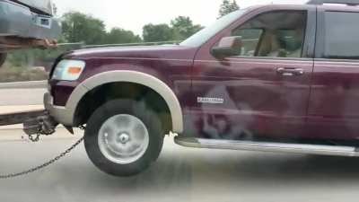 Tow truck driver needs a lesson in how to disconnect AWD.