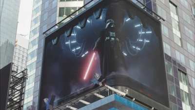 Incredible new Darth Vader billboard in Times Square