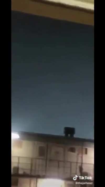 C-RAM destroying incoming missiles