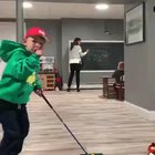 Kid immediately regrets this