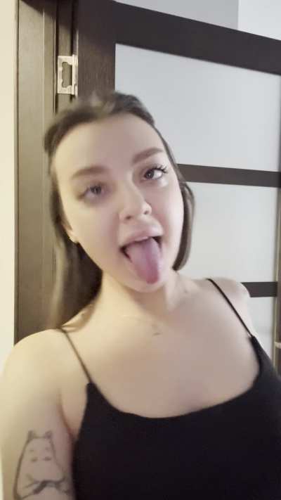 Tongue out and ready for you to take control