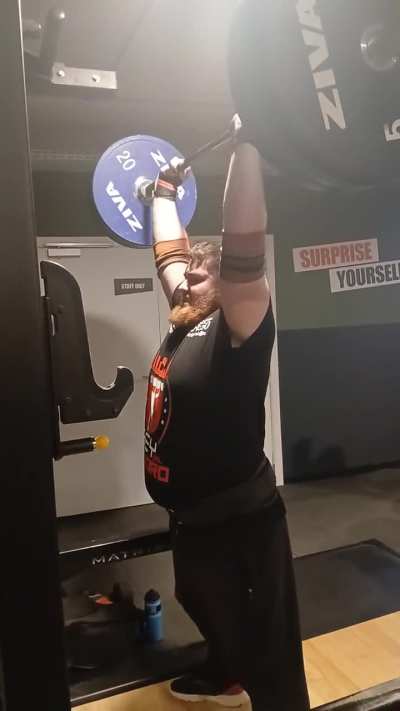 100kg 225lb Strict military press