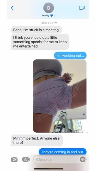 Had to stop in between sets to tease Hubby [f]