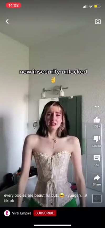When you’re crying and your first reaction is to pose in front of the camera and post it on tiktok