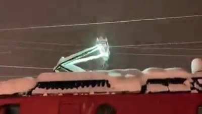 Intercity train moving out of Lienz station in Austria