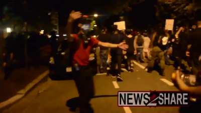 At 11PM on sunday, BLM protesters held an 