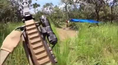 UN Portuguese Paratrooper Peacekeeper in combat. Central African Union, August 14th 2020