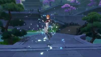 Childe Kokomi Attack animation