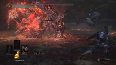 Fighting the Demon Prince & his Army, with an Army of Black Knights