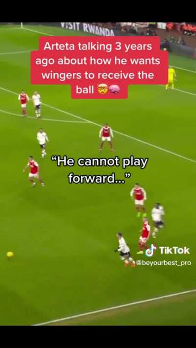 The difference in link up play between our fullbacks and wingers on the right side in comparison to arsenal.