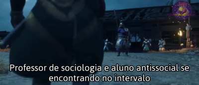 O professor de sociologia ganha, pois ele tem Émile Durkheim como stand