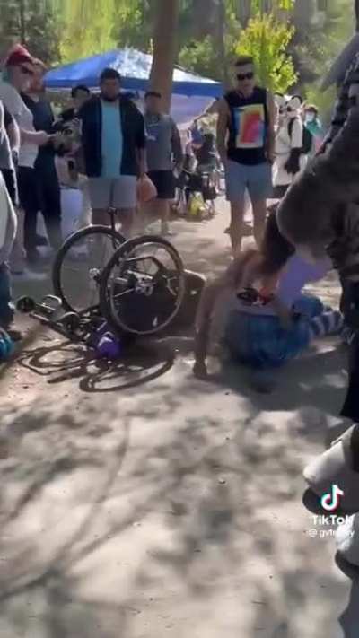“I suck dick for cock”: trans person in a wheelchair assaults a furry