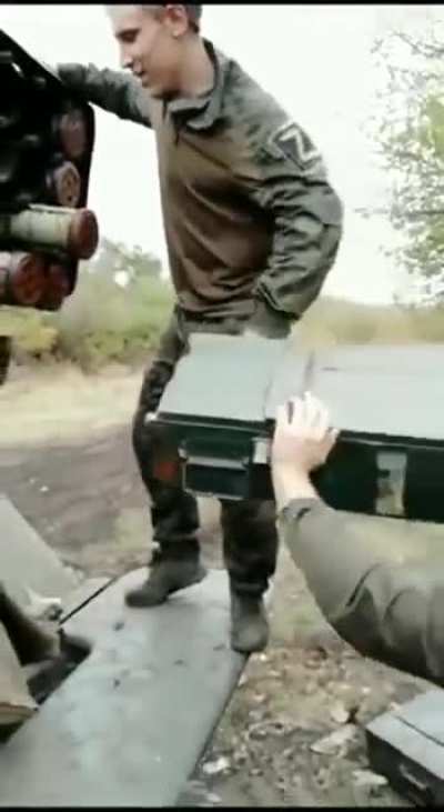 Russian military are recharging the BM-21 