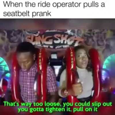 Seat belt prank