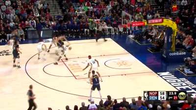 [Highlight] Jokic with the nice move to split two defenders and score! (and draw the and-1 foul)