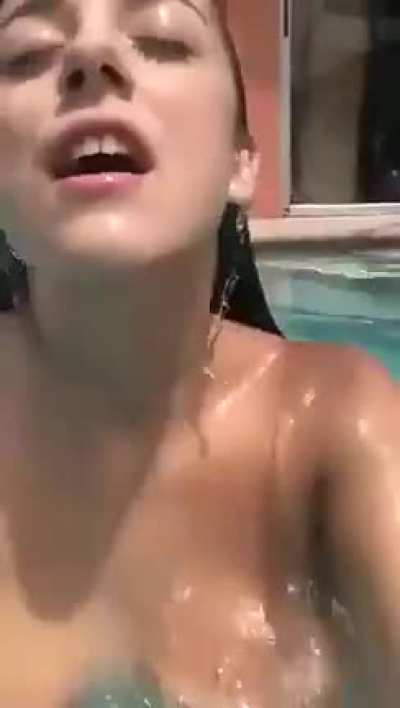 Blonde Huge Boobs In Pool