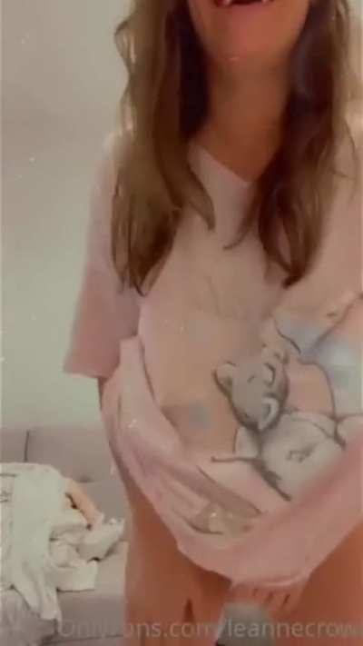 I'd love to see her walking around my home in a t-shirt all day