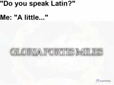 Well I know some words
