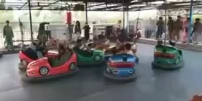 Talibans riding bumper cars after taking over AFGHANISTAN!