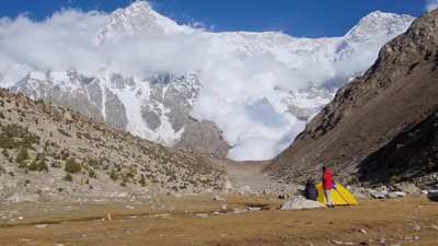 This is the Rupal Face of Nanga Parbat (“Naked Mountain”), which holds the Guinness World Record as the world’s tallest mountain face, rising 4,600 metres (15,090 ft) above the valley floor. It only has 12 successful ascents and an insane 70–85 degree deg