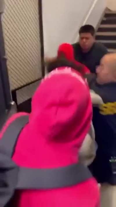 Ion know back story but looks like the kid with the champion was talkin shit
