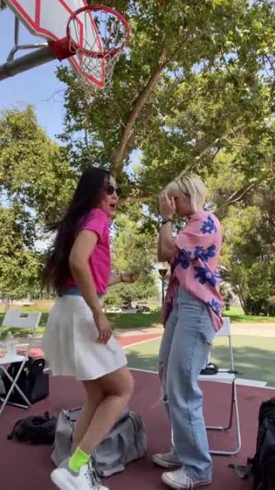 Olivia and Courtney Dancing