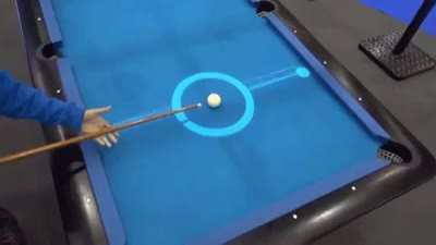 Augmented reality pool table